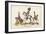 French Wooden Toy Soldiers on Their Horses Which Have Wheels-null-Framed Art Print