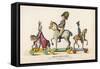 French Wooden Toy Soldiers on Their Horses Which Have Wheels-null-Framed Stretched Canvas