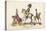 French Wooden Toy Soldiers on Their Horses Which Have Wheels-null-Stretched Canvas