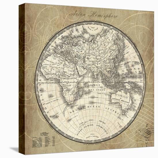 French World Map II-Sue Schlabach-Stretched Canvas