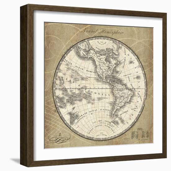 French World Map III-Sue Schlabach-Framed Art Print