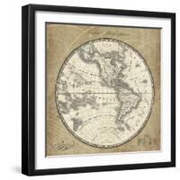 French World Map III-Sue Schlabach-Framed Art Print