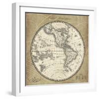 French World Map III-Sue Schlabach-Framed Art Print
