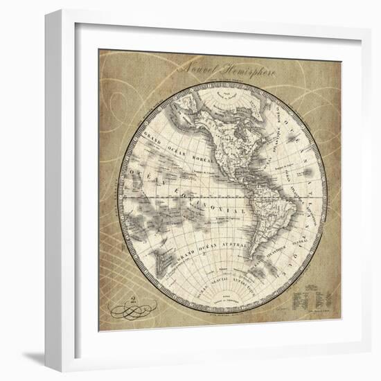 French World Map III-Sue Schlabach-Framed Art Print