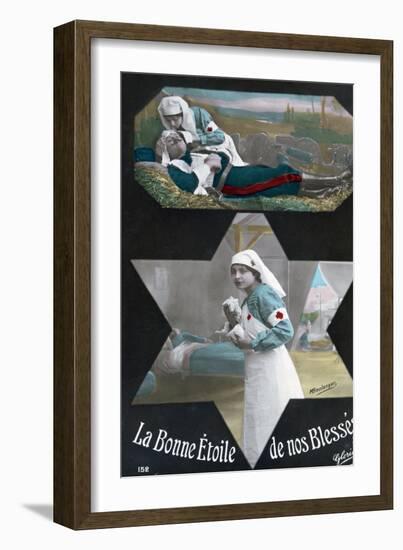 French WWI Postcard, 1914-1918-null-Framed Giclee Print