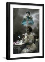 French WWI Postcard, 1914-1918-null-Framed Giclee Print