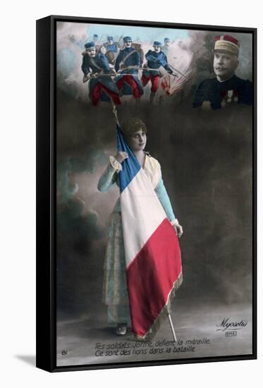 French WWI Postcard, 1914-1918-null-Framed Stretched Canvas