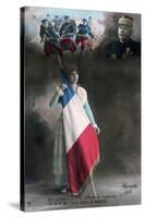 French WWI Postcard, 1914-1918-null-Stretched Canvas