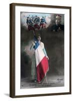 French WWI Postcard, 1914-1918-null-Framed Giclee Print