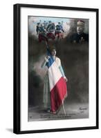 French WWI Postcard, 1914-1918-null-Framed Giclee Print