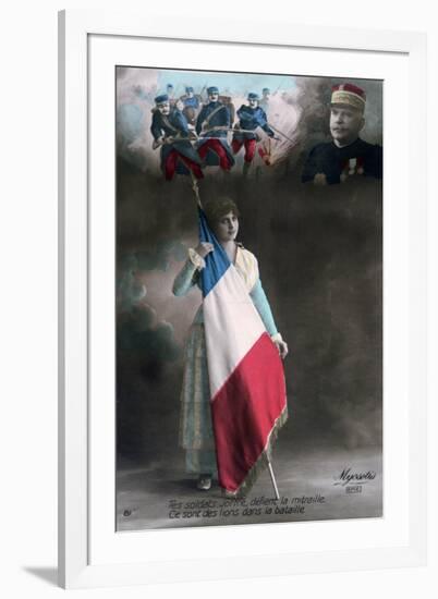 French WWI Postcard, 1914-1918-null-Framed Giclee Print