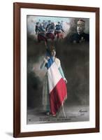 French WWI Postcard, 1914-1918-null-Framed Giclee Print