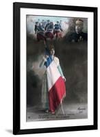 French WWI Postcard, 1914-1918-null-Framed Giclee Print