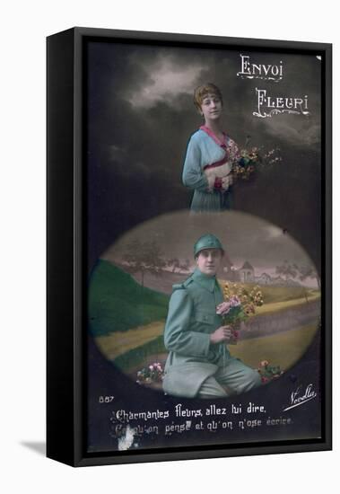 French WWI Postcard, 1914-1918-null-Framed Stretched Canvas