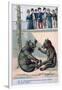 French Zoological Postcard, 19th Century-null-Framed Giclee Print