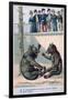 French Zoological Postcard, 19th Century-null-Framed Giclee Print