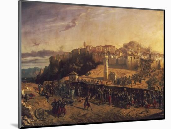 French Zouaves under Command of Colonel Lamoriciere Entering City of Constantine-Eugene Flandin-Mounted Giclee Print