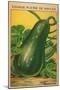 French Zucchini Seed Packet-null-Mounted Art Print
