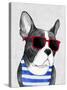 Frenchie Summer Style-Barruf-Stretched Canvas