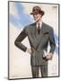 Frenchman in a Formal Pin- Striped Suit with a Double- Breasted Jacket with Long Lapels-Jean Darroux-Mounted Art Print