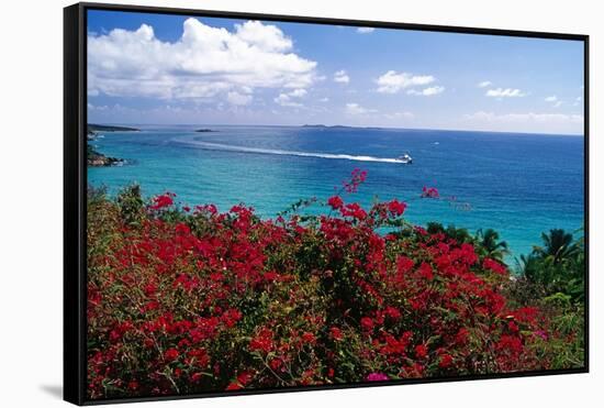 Frenchmans Bay Panorama St Thomas USVI-George Oze-Framed Stretched Canvas