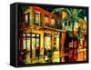 Frenchmans Street In New Orleans-Diane Millsap-Framed Stretched Canvas