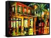 Frenchmans Street In New Orleans-Diane Millsap-Framed Stretched Canvas