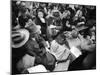 Frenzied Shoppers Crowd around Busy Cashier During Hearn's Department Stores Bargain Rush Sale-Lisa Larsen-Mounted Premium Photographic Print