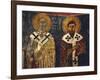 Fresco Depiciting St Basil the Great and St Gregory-null-Framed Giclee Print