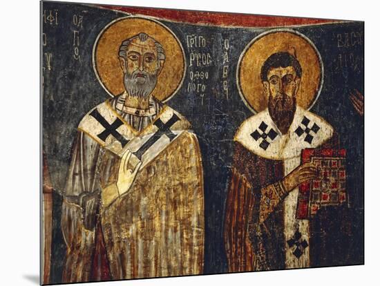 Fresco Depiciting St Basil the Great and St Gregory-null-Mounted Giclee Print