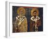 Fresco Depiciting St Basil the Great and St Gregory-null-Framed Giclee Print