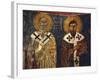 Fresco Depiciting St Basil the Great and St Gregory-null-Framed Giclee Print