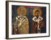 Fresco Depiciting St Basil the Great and St Gregory-null-Framed Giclee Print