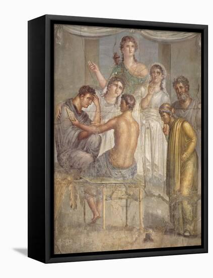 Fresco Depicting Admetus and Alcestis, from Basilica in Herculaneum, Campania-null-Framed Stretched Canvas