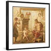 Fresco Depicting an Infant Hercules Strangling Serpents, House of Vettii-null-Framed Giclee Print