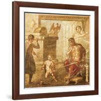 Fresco Depicting an Infant Hercules Strangling Serpents, House of Vettii-null-Framed Giclee Print