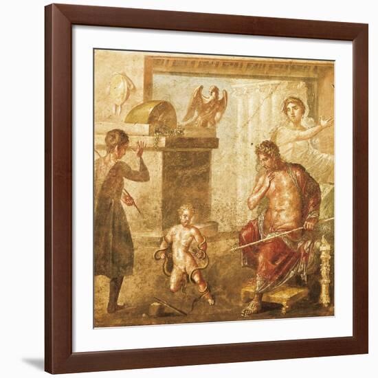 Fresco Depicting an Infant Hercules Strangling Serpents, House of Vettii-null-Framed Giclee Print