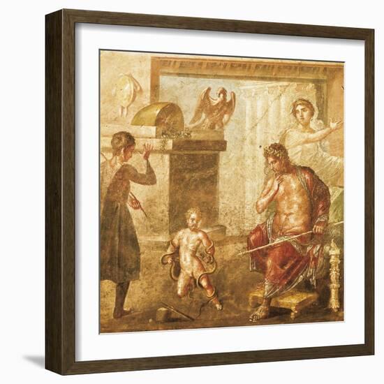Fresco Depicting an Infant Hercules Strangling Serpents, House of Vettii-null-Framed Giclee Print