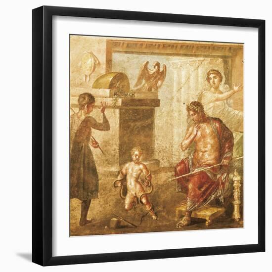 Fresco Depicting an Infant Hercules Strangling Serpents, House of Vettii-null-Framed Giclee Print