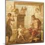 Fresco Depicting an Infant Hercules Strangling Serpents, House of Vettii-null-Mounted Giclee Print