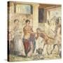 Fresco Depicting Centaur at Wedding of Pirithous and Hippodamia from Pompeii, Italy-null-Stretched Canvas