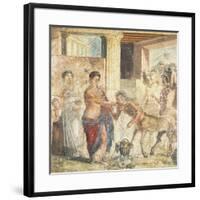 Fresco Depicting Centaur at Wedding of Pirithous and Hippodamia from Pompeii, Italy-null-Framed Giclee Print