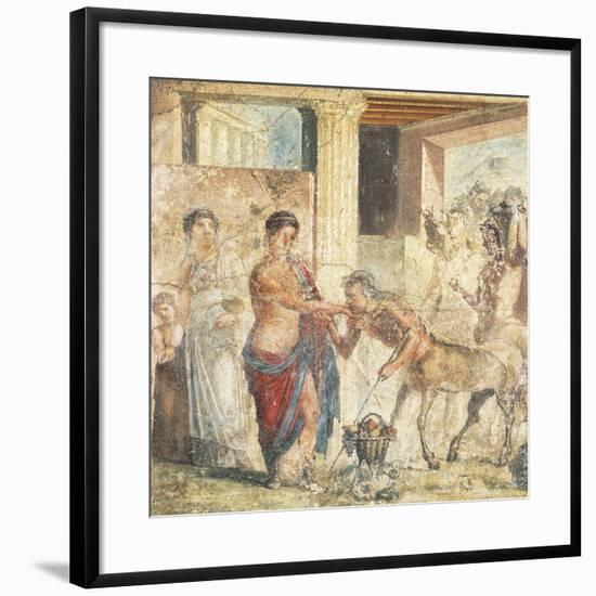 Fresco Depicting Centaur at Wedding of Pirithous and Hippodamia from Pompeii, Italy-null-Framed Giclee Print