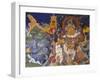 Fresco Depicting Colorful Deities-null-Framed Giclee Print
