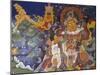 Fresco Depicting Colorful Deities-null-Mounted Giclee Print