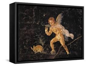 Fresco Depicting Cupid Chasing Hare, from Pompei, Italy-null-Framed Stretched Canvas