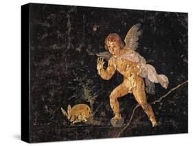 Fresco Depicting Cupid Chasing Hare, from Pompei, Italy-null-Stretched Canvas