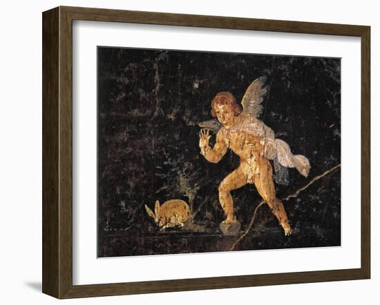 Fresco Depicting Cupid Chasing Hare, from Pompei, Italy-null-Framed Giclee Print