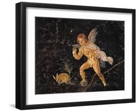 Fresco Depicting Cupid Chasing Hare, from Pompei, Italy-null-Framed Giclee Print