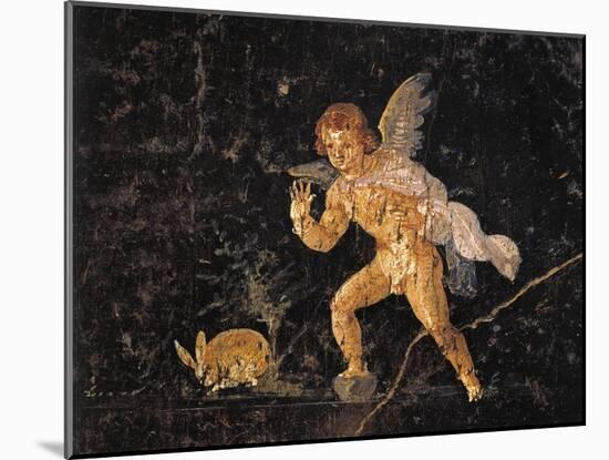 Fresco Depicting Cupid Chasing Hare, from Pompei, Italy-null-Mounted Giclee Print